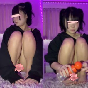 部屋がド派手でカラフル。歌舞伎町ト○横とかにいそうな幼さ残るメンヘラ地雷系マンさんが自撮りカメラの前で一生懸命生オナニー！アナルパール有｜裏垢ライブ童顔クパァ娘